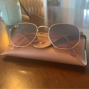 Rayban Hexagonal Flat Lens Glasses -